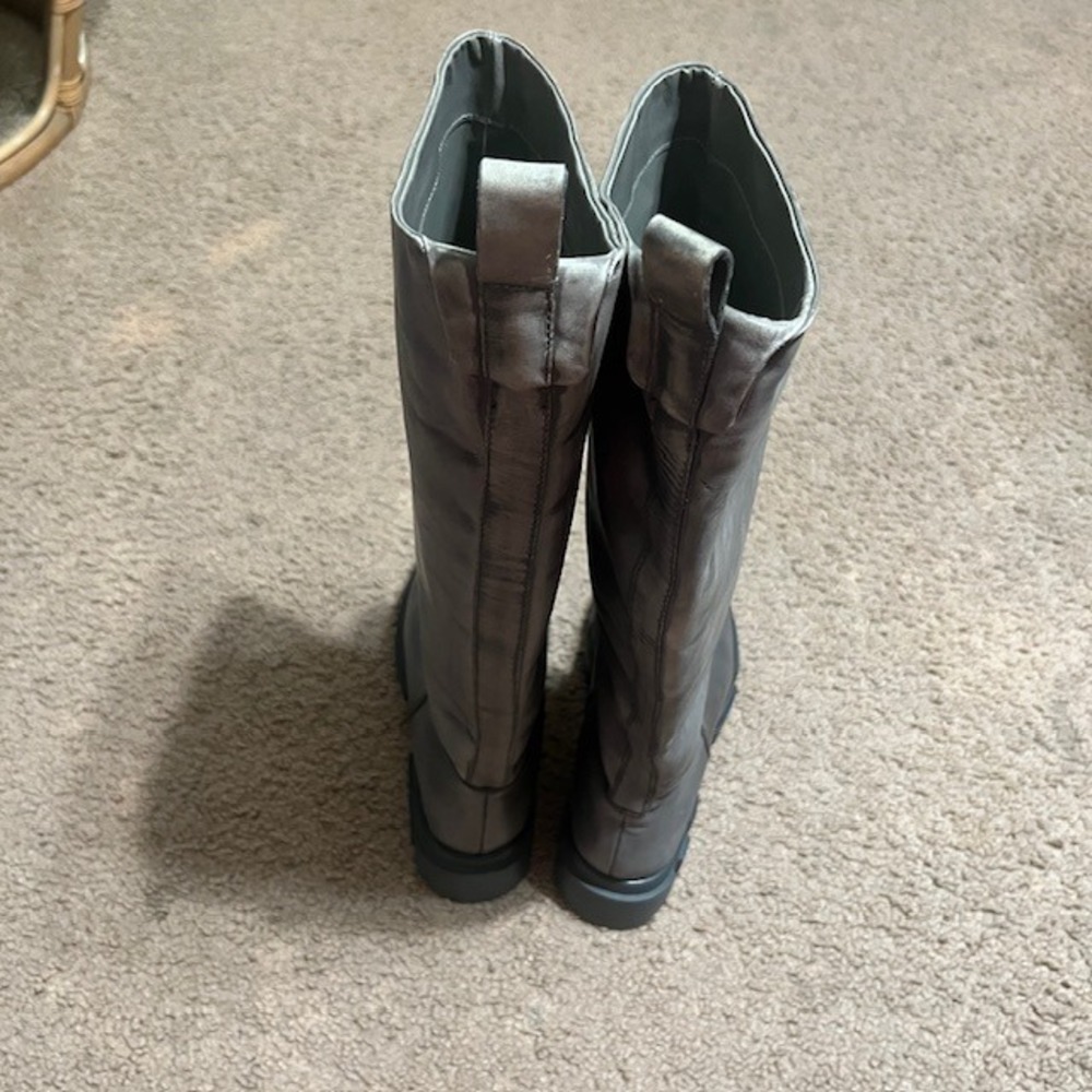 Free People Brooks High Tall Boots Leather Chunky Platform Lug Sole‎ 38.5 / 8 - Picture 6 of 10